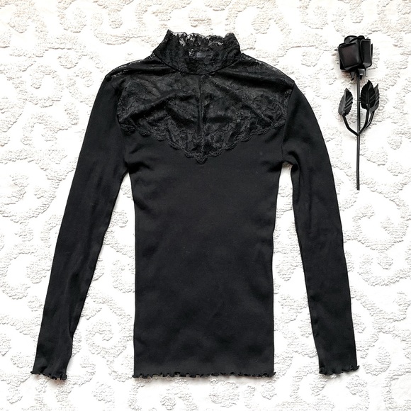 rosemunde Tops - All Black Lace Dressy top x small from Rosemunde